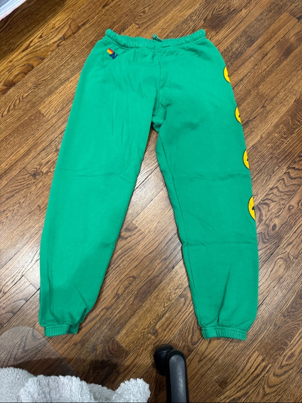 Aviator Nation Green Smile Face Sweatpants